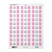 Princess crown in hot-roze etiket (Full Sheet)
