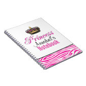 Princess crown in hot-roze notitieboek (Rechterzijde)