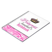 Princess crown in hot-roze notitieboek (Linkerzijde)