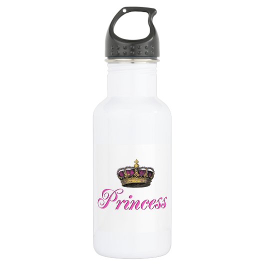 Princess crown in hot-roze waterfles (Voorkant)