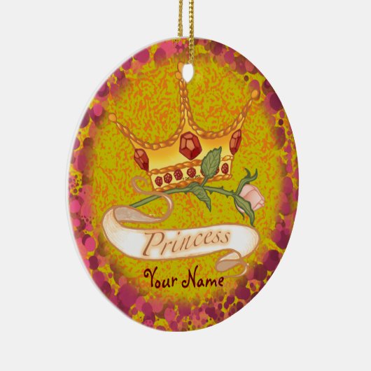 Princess Crown Keramisch Ornament (Rechts)