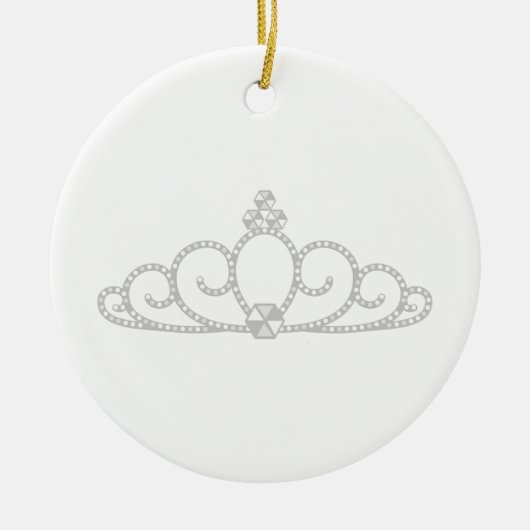 Princess Crown Keramisch Ornament (Voorkant)