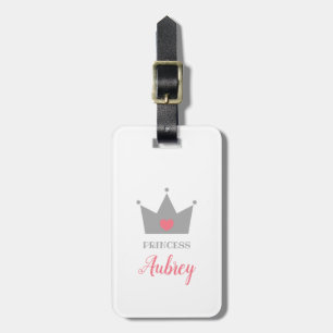 Princess Crown - Naam van de kalligrafie Bagagelabel