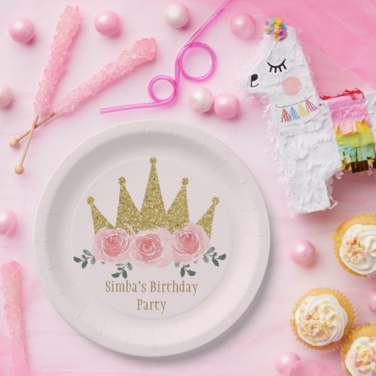 Princess Crown Paper Bord (Feest)
