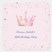 Princess Crown Pastel Roze Meisje Verjaardag