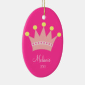 PRINCESS CROWN Persoonlijke kerstversiering Keramisch Ornament (Rechts)