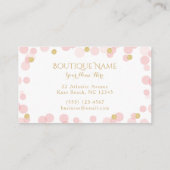 Princess Crown Pink Gold Boutique Business Card Informatiekaartje (Achterkant)