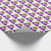 Princess Crown Rainbow Emoji Poop Cadeaupapier (Hoek)