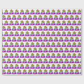Princess Crown Rainbow Emoji Poop Cadeaupapier (Vlak)