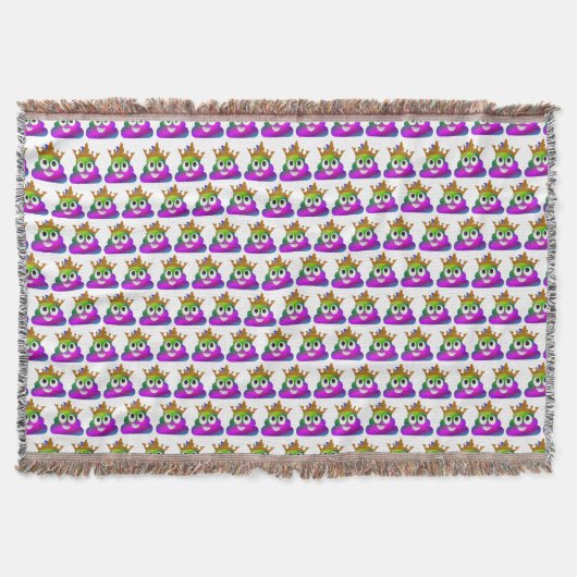 Princess Crown Rainbow Emoji Poop Deken (Voorkant)