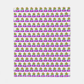 Princess Crown Rainbow Emoji Poop Fleece Deken (Voorkant)