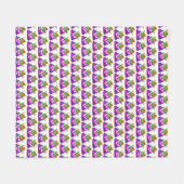 Princess Crown Rainbow Emoji Poop Fleece Deken (Voorkant (Horizontaal))