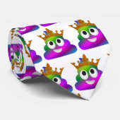 Princess Crown Rainbow Emoji Poop Stropdas (Opgerold)