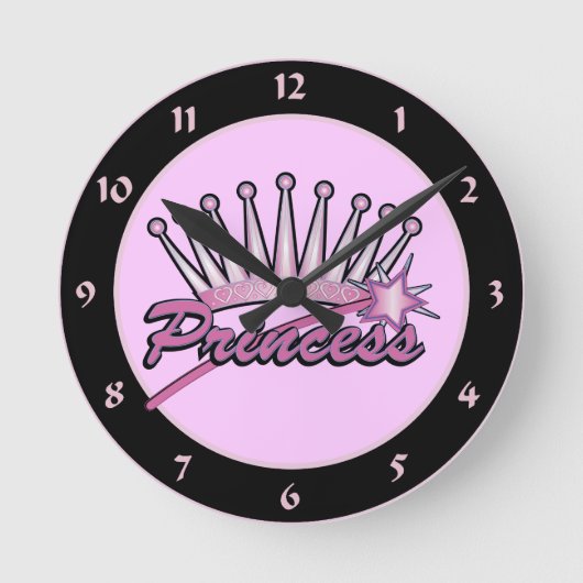 Princess Crown Ronde Klok (Voorkant)
