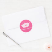 Princess Crown Ronde Sticker (Envelop)