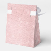 Princess Crown Roos Goud Blush Roze Sparkle Bedankdoosjes (Achterkant)