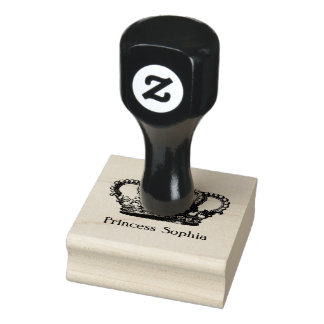 Princess Crown Stamper - jouw namen toevoegen Rubberstempel