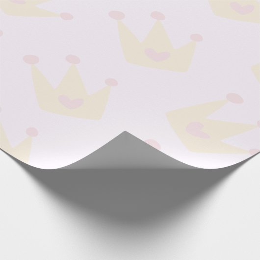 Princess Crown Texture Wrapping Paper Cadeaupapier (Hoek)
