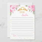 Princess Crown Time Capsule Notitie Bericht Kaart (Voorkant)