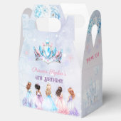 Princess Crown Winter Paarse Blue Girl Verjaardag Bedankdoosjes (Geopend)