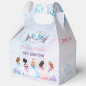 Princess Crown Winter Paarse Meisje Verjaardag Gro Bedankdoosjes (Voorkant)