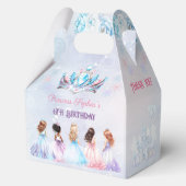 Princess Crown Winter Paarse Meisje Verjaardag Med Bedankdoosjes (Achterkant)