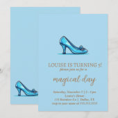 Princess Crystal Shoes Kaart verjaardagsuitnodigin (Voorkant / Achterkant)