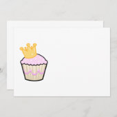 Princess Cupcake Birthday Uitnodiging (Voorkant / Achterkant)