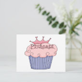 Princess Cupcake Briefkaart (Staand voorkant)