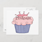 Princess Cupcake Briefkaart (Voorkant / Achterkant)