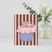 Princess cupcake briefkaart (Staand voorkant)
