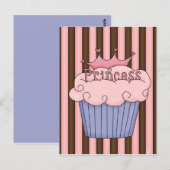 Princess cupcake briefkaart (Voorkant / Achterkant)