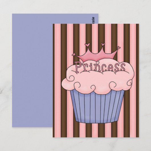 Princess cupcake briefkaart (Voorkant / Achterkant)
