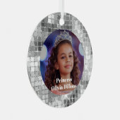 Princess Custom Photo Metal Christmas Ornament (Voorkant Rechts)