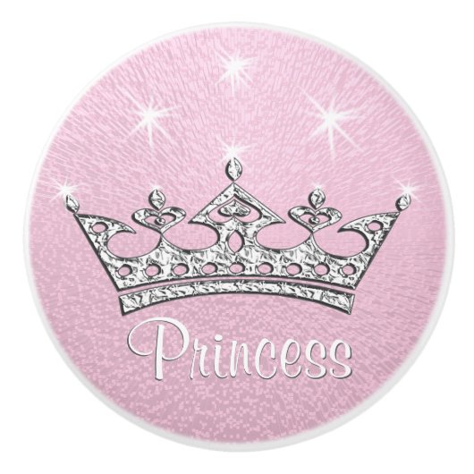 Princess Custom Pink Knobs voor meubelen, kasten Keramische Knop (Voorkant)