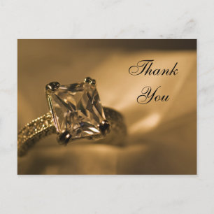 Princess Cut Diamond Ring Wedding Briefkaart