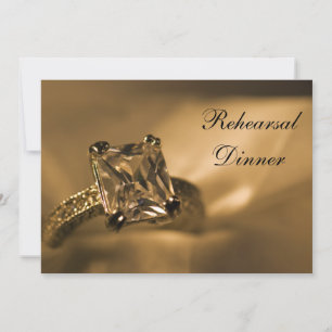Princess Cut Diamond Ring Wedding Rehearsal Dinner Kaart