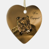 Princess Cut Diamond Verloving Ring Keramisch Ornament (Rechts)