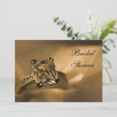 Princess Cut Diamond Verloving Ring Vrijgezellenfe Kaart (Staand voorkant)