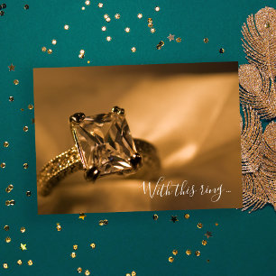 Princess Cut Diamond Verloving Ring Wedding Kaart