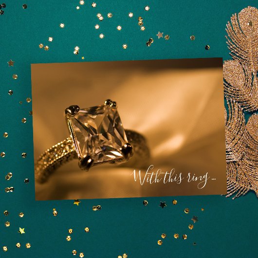 Princess Cut Diamond Verloving Ring Wedding Kaart