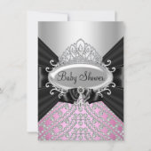 Princess Diamanten Tiara & Strik Uitnodiging voor (Voorkant)