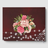 Princess diamantjurk zilveren folie Quinceanera Gastenboek (Achterkant)