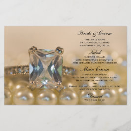 Princess Diamond Ring en Pearls Wedding Menu