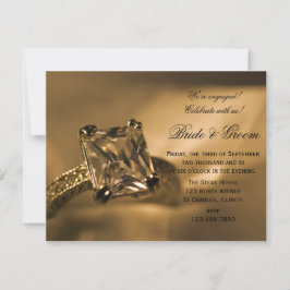 Princess Diamond Ring Engagement Party Kaart