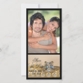 Princess Diamond Ring Pearls Wedding Save the Date (Voorkant)