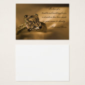 Princess Diamond Ring Wedding Charity Favor Kaart (Voorkant /achterkant)