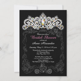 Princess Diamond Tiara Bridal Shower-uitnodigingen Kaart