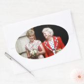 Princess Diana-Barbara Struik Ovale Sticker (Envelop)