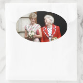 Princess Diana-Barbara Struik Ovale Sticker (Tas)